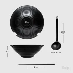 Gadgy Noodle Kom Set - 2 Kommen, 2 Paar Eetstokjes En 2 Lepels - Noodle Bowl - Japans Servies -Barbecue Benodigdheden 1200x1200 1006