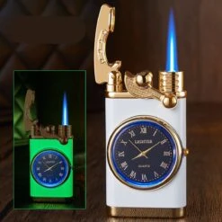 Flametimer Exclusieve Aansteker Met Horloge, 2 Stuks Willekeurig, Winddichte Draagbare Kaars Aansteker Voor Kaars Koken BBQ, Vuurwerk, Zak Zaklamp Aansteker Met Geschenkdoos, Cool Gift -Barbecue Benodigdheden 1200x1200 1247