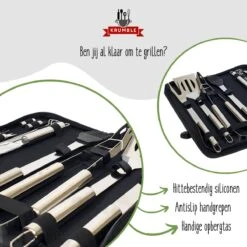 Krumble 18-delige Barbecue Set / Roestvrijstalen BBQ Set Van 18 / Inclusief Handige Opbergtas - RVS -Barbecue Benodigdheden 1200x1200 1313