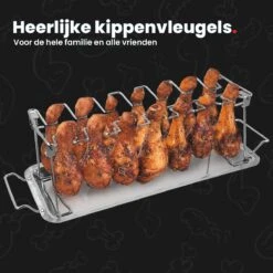 GrillX Kippenvleugelhouder - Kiphouder Voor BBQ & Oven - RVS - BBQ Accesoires -Barbecue Benodigdheden 1200x1200 1325