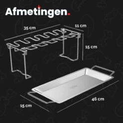 GrillX Kippenvleugelhouder - Kiphouder Voor BBQ & Oven - RVS - BBQ Accesoires -Barbecue Benodigdheden 1200x1200 1326