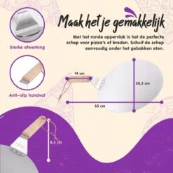 Nowad Pizzaschep RVS Rond Voor BBQ En Oven - 30,5 Cm - Pizzaspatel - Taartschep - Houten Handvat - Ophangbaar - Rond - Vaatwasbestendig - Keukenaccessoires 27 Nowad Pizzaschep RVS Rond Voor BBQ En Oven - 30,5 Cm - Pizzaspatel - Taartschep - Houten Handvat - Ophangbaar - Rond - Vaatwasbestendig - Keukenaccessoires -Barbecue Benodigdheden 1200x1200 1348