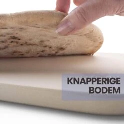 Buxibo 2in1 Pizzasteen - Voor BBQ & Oven - Inclusief Serveer Plank - Pizzabord/Pizzaplank - 30.5 X 38.1 X 1.4 Cm -Barbecue Benodigdheden 1200x1200 1414