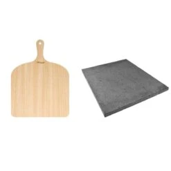 ETNA Pizza Set - Grote Pizzasteen & GRATIS Pizzaschep - 30 Cm X 38 Cm - Echt Italiaanse Pizzasteen - Broodbaksteen - BBQ Pizzasteen - Gemaakt Van Lavasteen Uit De Etna - Non-stick - Eppicotispai -Barbecue Benodigdheden 1200x1200 1437