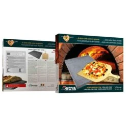 ETNA Pizza Set - Grote Pizzasteen & GRATIS Pizzaschep - 30 Cm X 38 Cm - Echt Italiaanse Pizzasteen - Broodbaksteen - BBQ Pizzasteen - Gemaakt Van Lavasteen Uit De Etna - Non-stick - Eppicotispai -Barbecue Benodigdheden 1200x1200 1438