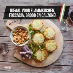 Gadgy Pizzasteen Met Pizzaschep – Cordieriet Voor Knapperige Pizzabodem – Pizzasteen Voor BBQ, Oven Of Kamado - Pizzaspatel - Pizza Set -Barbecue Benodigdheden 1200x1200 1490