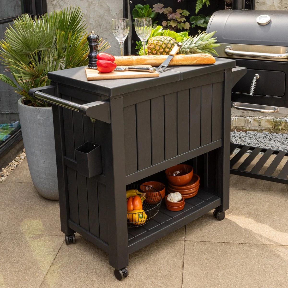 BluMill BBQ Tafel - Inclusief Koelvak 80 Liter - Op Wieltjes - Met Flessenopener - 102 X 46 X 86,5 Cm 11 BluMill BBQ Tafel - Inclusief Koelvak 80 Liter - Op Wieltjes - Met Flessenopener - 102 X 46 X 86,5 Cm - Afbeelding 11