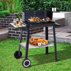 Verrijdbare Barbecue – Houtskool/Briketten - Verstelbare Grillplaat – Houten Tafel – Winscherm – Gewicht 5.9kg 18 Verrijdbare Barbecue – Houtskool/Briketten - Verstelbare Grillplaat – Houten Tafel – Winscherm – Gewicht 5.9kg -Barbecue Benodigdheden 1200x1200 1642