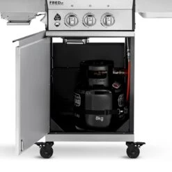 Burnhard Gas BBQ FRED JR. Deluxe - 2 Branders - Incl. Keramische Infraroodbrander & Afdekhoes - Deluxe -Barbecue Benodigdheden 1200x1200 1646