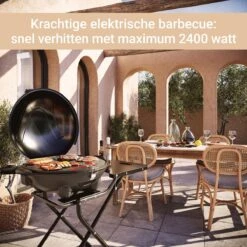 SUNTEC Elektrische BBQ 9493 - Geschikt Voor Buiten Als Tafelbarbecue Of Staande Barbecue - Barbecue Voor Balkon, Terras, Tuin En Camping - Elektrisch Barbecueën Met Max. 2400 Watt - Mobiel Onderstel -Barbecue Benodigdheden 1200x1200 1741