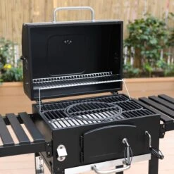 Alice's Garden Houtskool BBQ Bernard - Smoker - Verstelbare Houtskoolbak - Zwart -Barbecue Benodigdheden 1200x1200 1743