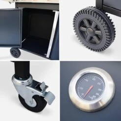 Alice's Garden Gas BBQ Bazin 4 - 5 Branders - Antraciet - Grilloppervlak 64,6x39,3cm -Barbecue Benodigdheden 1200x1200 1749