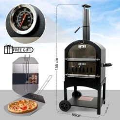 MaxxGarden Pizza Oven - Smoker Barbecue Op Hout, Houtskool Of Pellets - 45 X 65 X 158cm -Barbecue Benodigdheden 1200x1200 1819