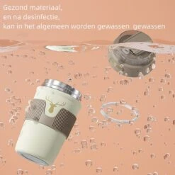 Floraweg Cup - Drinkbeker To GO- Lekvrij Dubbelwandig ,RVS 316, Thermosbeker Koffiebeker- Koffie En Thee - 400ml Zwart -Barbecue Benodigdheden 1200x1200 187