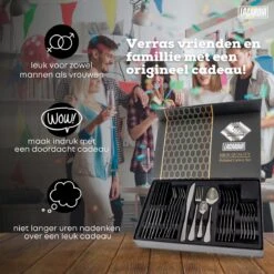 LaCardia Bestekset Glans Zwart – 24-delig Bestek – 6 Persoons – Bestek Zwart Voor 6 Personen -Barbecue Benodigdheden 1200x1200 1993