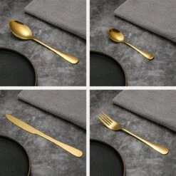 SensaHome - 20-Delige Bestek Set - Inclusief Mes/Vork/Lepel - 4 Personen - Goud -Barbecue Benodigdheden 1200x1200 2014