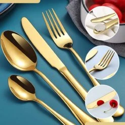 SensaHome - 20-Delige Bestek Set - Inclusief Mes/Vork/Lepel - 4 Personen - Goud -Barbecue Benodigdheden 1200x1200 2026