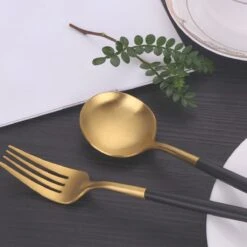 LuZana - Bestek Set Goud - 30-delig - Bestekset 6 Persoons - Goud/zwart - Bestek - Borden - Bestekset Zwart -Barbecue Benodigdheden 1200x1200 2062