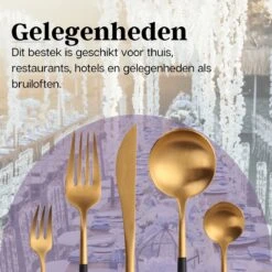 LuZana - Bestek Set Goud - 30-delig - Bestekset 6 Persoons - Goud/zwart - Bestek - Borden - Bestekset Zwart -Barbecue Benodigdheden 1200x1200 2064