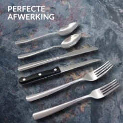Master Knives 6 Persoons Bestekset (36-delig) - Lepels, Messen, Vorken & Steakmessen - Vaatwasserbestendig - Zilver / RVS -Barbecue Benodigdheden 1200x1200 2070