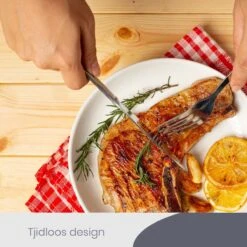 Master Knives 6 Persoons Bestekset (36-delig) - Lepels, Messen, Vorken & Steakmessen - Vaatwasserbestendig - Zilver / RVS -Barbecue Benodigdheden 1200x1200 2071