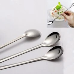 Latte Machiato Lepels – RVS Lange Yoghurt, Dessert Of Koffie Lepeltjes – KELERINO. - Set Van 12 Stuks -Barbecue Benodigdheden 1200x1200 2237