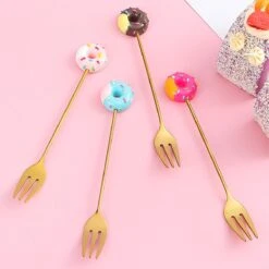 Gebaksvorkjes Donut Set Van 4 Taartvorkjes - Goud -Barbecue Benodigdheden 1200x1200 2348