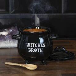 Something Different Soepkom Witches Broth Cauldron With Broom Spoon Zwart -Barbecue Benodigdheden 1200x1200 341