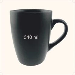 OTIX Koffiekopjes - Met Oor - Set Van 6 - Mat - Zwart - 340ml -Barbecue Benodigdheden 1200x1200 443