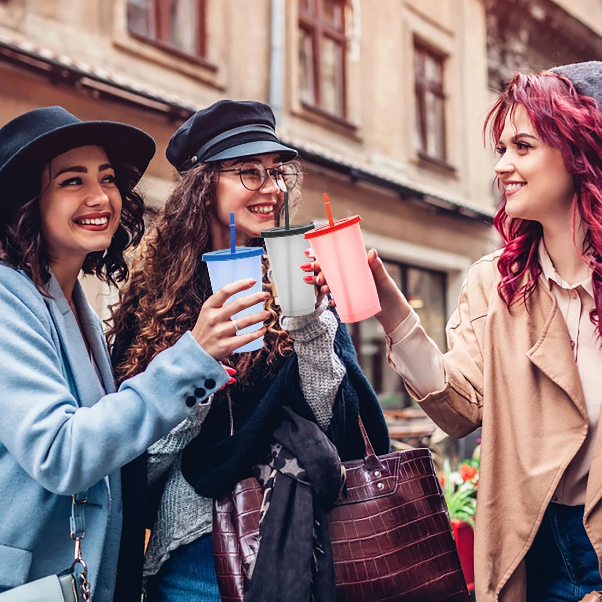 Herbruikbare Bekers Met Rietje En Deksel Van Plastic – Starbucks Design – Drinkbekers Met Rietje – Kleur Veranderende Beker 6 Herbruikbare Bekers Met Rietje En Deksel Van Plastic – Starbucks Design – Drinkbekers Met Rietje – Kleur Veranderende Beker - Afbeelding 6