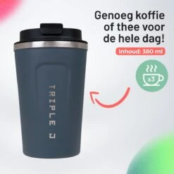 Triple J® Koffiebeker To Go - Thermosbeker - BPA & Lekvrij - 380ml - Blauw -Barbecue Benodigdheden 1200x1200 479