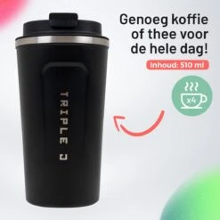 Triple J® Koffiebeker To Go - Thermosbeker - BPA & Lekvrij - 510ml - Zwart -Barbecue Benodigdheden 1200x1200 492