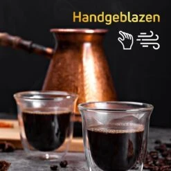 Dubbelwandige ESPRESSO Glazen Van Borosilicaat - Warme En Koude Dranken Kopjes - 70 ML - Set Van 6 -Barbecue Benodigdheden 1200x1200 627
