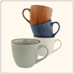 OTIX Koffiekopjes - Met Oor - Set Van 4 - Verschillende Kleuren - Aardewerk - 250 Ml 15 OTIX Koffiekopjes - Met Oor - Set Van 4 - Verschillende Kleuren - Aardewerk - 250 Ml -Barbecue Benodigdheden 1200x1200 681
