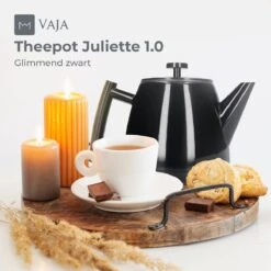 Vaja® Theepot Juliette Met Filter - Dubbelwandig -Theekan 1.0L - Glimmend Zwart 18 Vaja® Theepot Juliette Met Filter - Dubbelwandig -Theekan 1.0L - Glimmend Zwart -Barbecue Benodigdheden 1200x1200 793