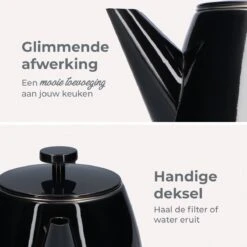 Vaja® Theepot Juliette Met Filter - Dubbelwandig -Theekan 1.0L - Glimmend Zwart 24 Vaja® Theepot Juliette Met Filter - Dubbelwandig -Theekan 1.0L - Glimmend Zwart -Barbecue Benodigdheden 1200x1200 795