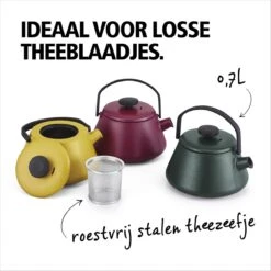 BRABANTIA T-TIME Donkergroene Theepot - Gietijzer - 0,7 L - Inclusief Zeefje -Barbecue Benodigdheden 1200x1200 811