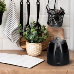 Vaja® Camille Theepot Zwart Met Filter - 1 Liter - RVS - Dubbelwanding -Barbecue Benodigdheden 1200x1200 821