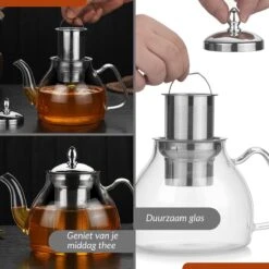 SensaHome - Infuser Theekan/Theepot - Transparant - Glas 29 SensaHome - Infuser Theekan/Theepot - Transparant - Glas -Barbecue Benodigdheden 1200x1200 846