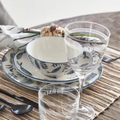 Riviera Maison Bord, Dinerbord, Servies, Tafeldecoratie Voor Eetkamer, Keuken - First Catch Dinner Plate - Blauw - Keramiek - 1 Stuk -Barbecue Benodigdheden 1200x1200 887