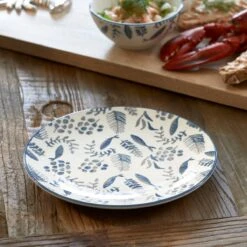 Riviera Maison Bord, Dinerbord, Servies, Tafeldecoratie Voor Eetkamer, Keuken - First Catch Dinner Plate - Blauw - Keramiek - 1 Stuk -Barbecue Benodigdheden 1200x1200 888