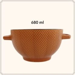 OTIX Soepkommen - Met Oor - Set Van 4 - Verschillende Kleuren - Aardewerk - 680 Ml -Barbecue Benodigdheden 1200x1200 997