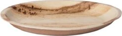 Use.green Palmblad Rond Bord Medium, 100% Composteerbaar, Vloeistoffen, Warm, Koud, Vetgehalte, Ovenvast En Magnetronbestendig, Ideaal Voor Restaurants, Picknick, Take-Outs, To Go Ontbijt, Lunch, Diner Medium - 100 Stuks