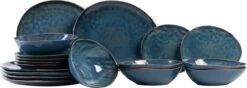 Cosy & Trendy Serviesset Aicha Blue 18-Delig - 6 Persoons