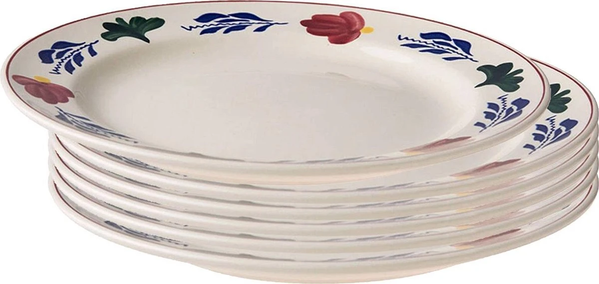 Boerenbont Dinerbord - Ø 21 Cm - 6 Stuks 1 Boerenbont Dinerbord - Ø 21 Cm - 6 Stuks