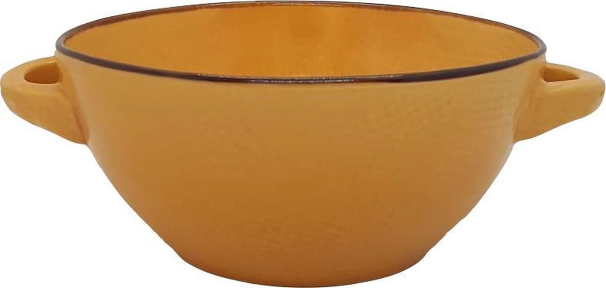 Vivi Oggi - Soepkommen Met Oor - Ø 15cm - Geel - Italië 1 Vivi Oggi - Soepkommen Met Oor - Ø 15cm - Geel - Italië