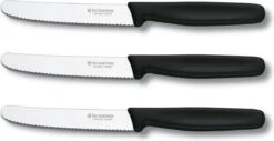 Victorinox Swiss Classic Tafelmessenset - 11cm - 3-delig - Zwart - Gekarteld - RVS En Kunststof -Barbecue Benodigdheden 1200x615