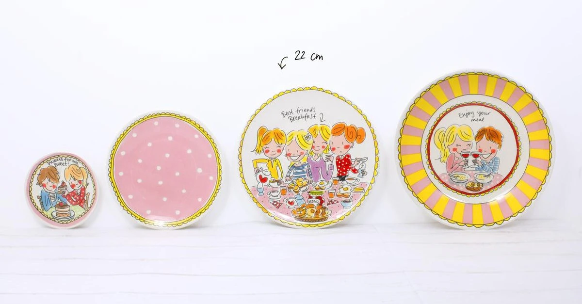 Blond Amsterdam Even Bijkletsen Ontbijtbord Ø22 Cm - Stip 3 Blond Amsterdam Even Bijkletsen Ontbijtbord Ø22 Cm - Stip - Afbeelding 3