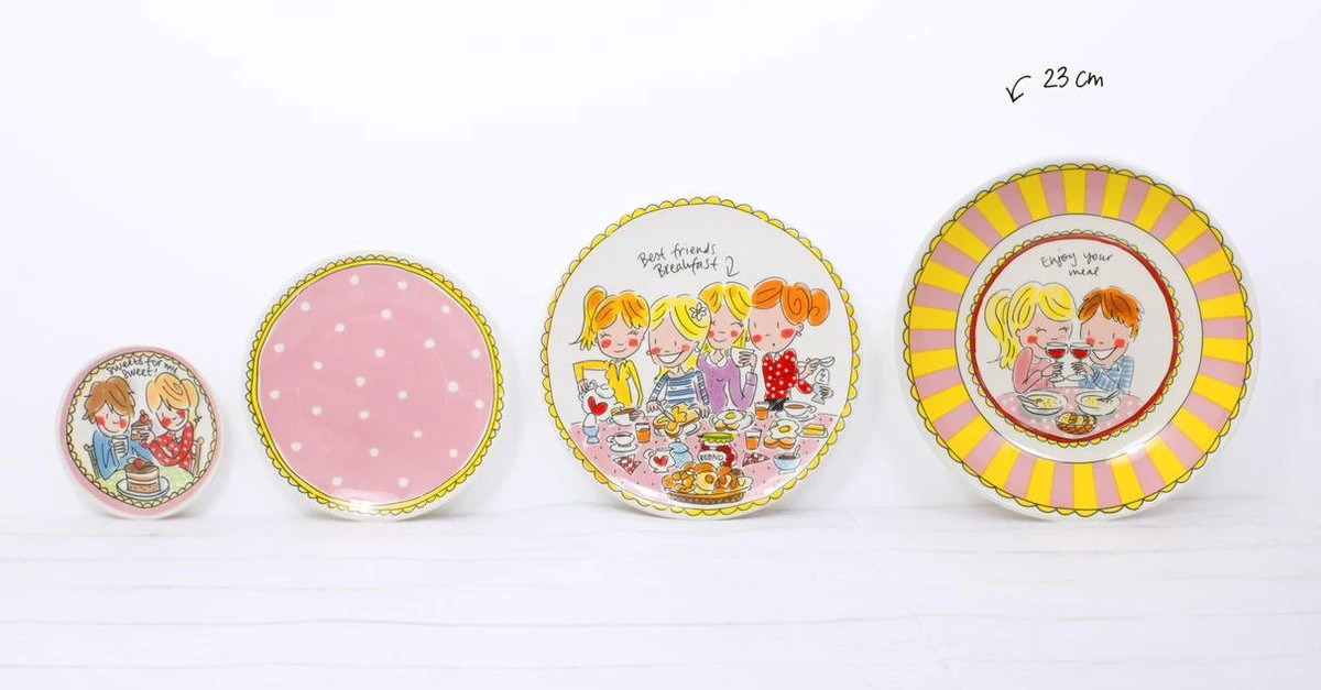 Blond Amsterdam Even Bijkletsen Diep Bord Ø23 Cm - Stip 3 Blond Amsterdam Even Bijkletsen Diep Bord Ø23 Cm - Stip - Afbeelding 3