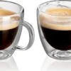 Glasrijk® Dubbelwandige Espresso Glazen - 80 Ml - 2 Stuks - Espresso Kopjes - Espresso Kopjes Dubbelwandig - Espresso Glazen - Espressokopjes - Dubbelwandige Glazen